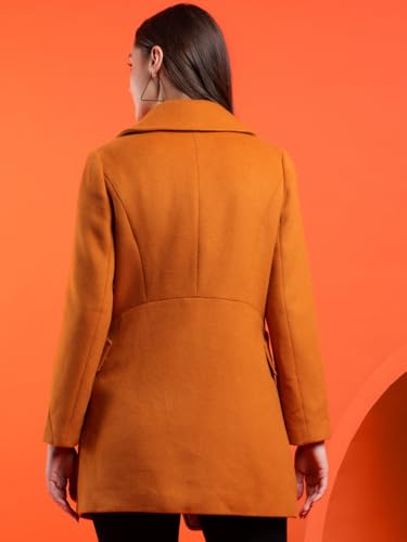 Image of KOTTY Womens Cotton Blend Standard Length Elegant Style Coat - Classic Style with Modern Detailing