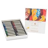 Sennelier Lot de 24 pastels à l'huile assortis, bois, verre, métal, 24 pièces