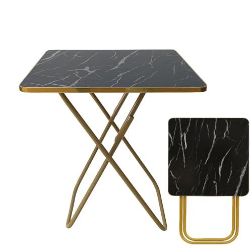 سكاي-تاتش طاولة قابلة للطي، 60 × 60 × 70 سم، سطح خشبي بمظهر ...