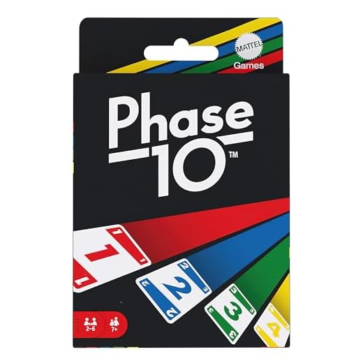 Mattel Games FPW38 - Phase 10 Kartenspiel und Gesellschaftspiel geeignet für 2 - 6 Spieler, Gesellschaftsspiele und Kartenspiele ab 7 Jahren