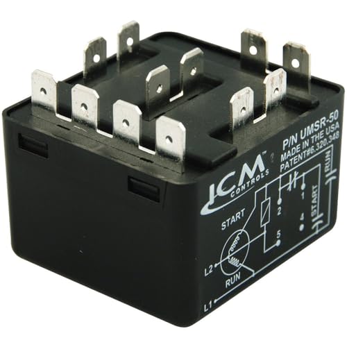 Relé universal de arranque de motor ICM UMSR50, 50A, hasta 10 HP, modelo UMSR-50 miniatura 1