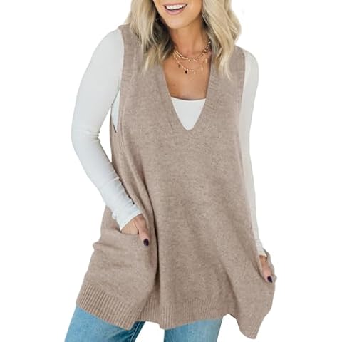 Saodimallsu Women's Sleeveless Knit Vest Cover