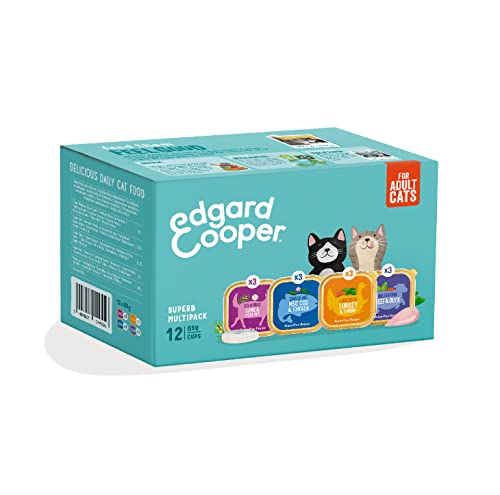 Edgard & Cooper Boite Paté Chat sans Cereales Nourriture Naturelle, Alimentation Saine savoureuse et équilibrée, Protéines de qualité supérieure (85g x 12) Cover