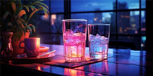 Peinture diamant 5D paysage rose vin tasse kit broderie adulte loisir créatif grand format 32x64in
