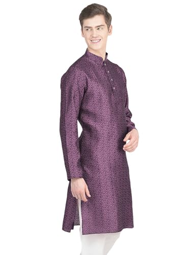 Image of SG LEMAN Knee Length Solid Kurta for Men | Silk | Long Sleeve | Ethnic Wear for Men | Party and Weeding wear Kurta