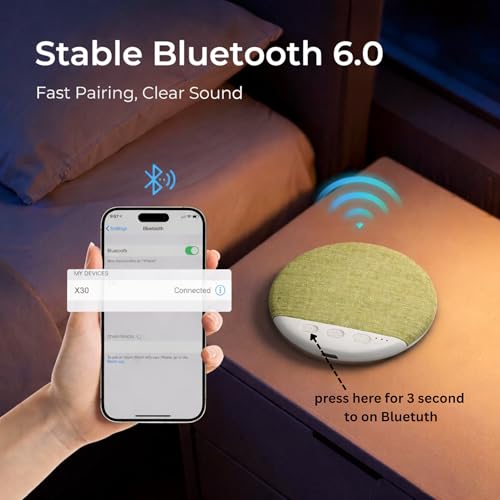 Image of Bluetooth Pillow Speaker, Ultra Thin Under Pillow Speaker for Sleeping, Wireless Sleep Aid with White Noise Timer, Stereo Bass, Private Sleep Headphones for Bedside, Meditation & Side Sleepers