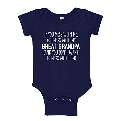 Don't Mess with My Great Grandpa Baby Bodysuit One Piece or Toddler T-Shirt Funny Great Grandfather Gift