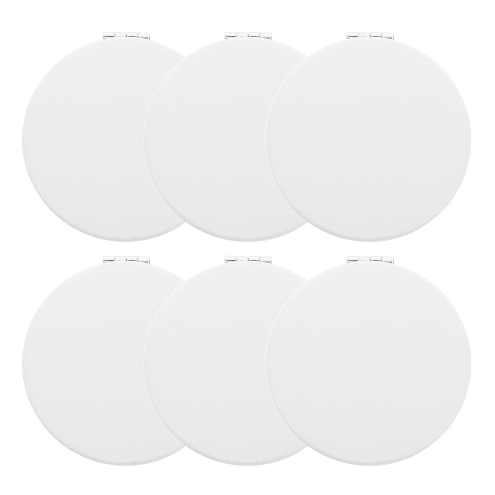 Miroir maquillage voyage pliable x6 | Double face de poche rond blanc compact