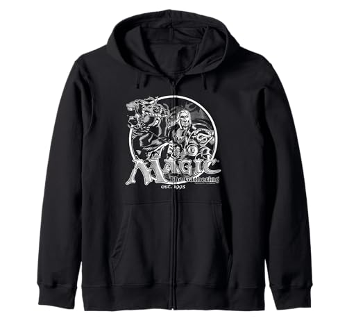 Magic: The Gathering Est. 1994 Warrior Portrait Distressed Zip Hoodie