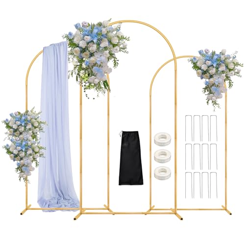 Wedding 6FT 5FT 4FT Arch Backdrop Stand Set of 3 for Baby Shower Birthday