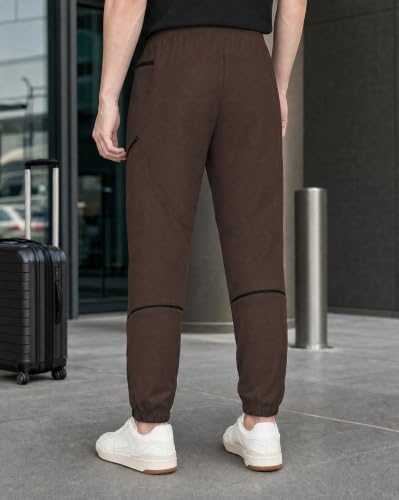 Image of NOBERO Men's Oversized Travel Joggers | Loose Fit | Baggy Relaxed Fit Joggers for Travel