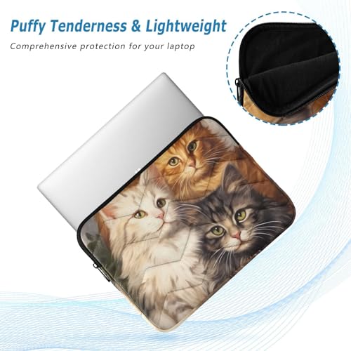 Funda para portátil 13-14" impermeable con gatos miniatura 5