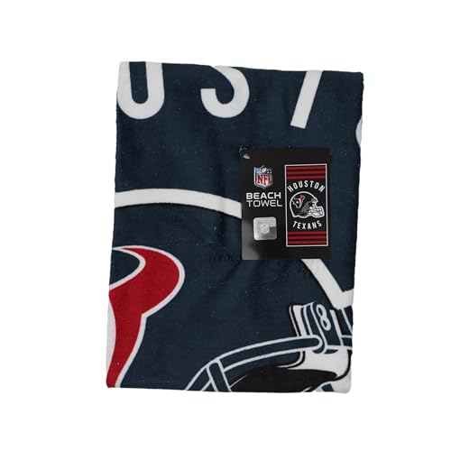 Image of Northwest NFL Houston Texans Unisex-Adult Beach Towel, 30 inch x 60 inch, Stripes