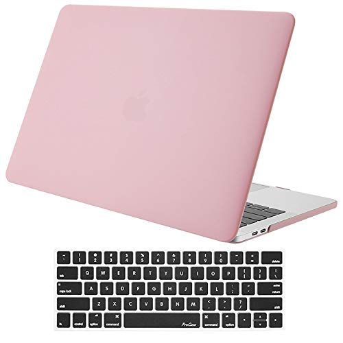 ProCase MacBook Pro 13 Case 2019 2018 2017 2016 Release A2159 A1989 A1706 A1708, Hard Case Shell Cover and Keyboard Skin Cover for MacBook Pro 13 Inch with/Without Touch Bar –Pink