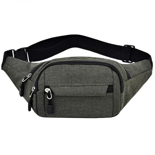 LKLNCXC Riñonera Riñoneras Bolsa De Cintura Móvil for Hombres Mujeres Cinturón Multifuncional Gran Capacidad Verde