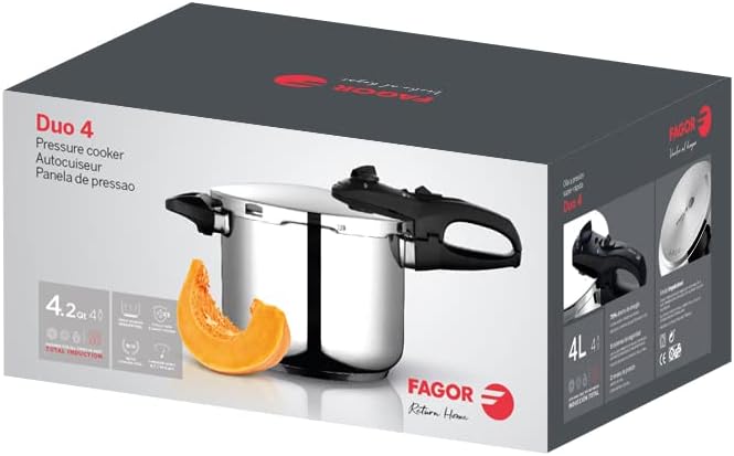 Diagram showing different pressure cooker capacities and corresponding servings