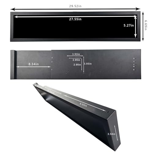 Image of VSDISPLAY 28'' Long Stretched Bar LCD Screen Monitor with USB /H /D Input | 1920x360 IPS Display for Gaming Marquee Cabinet,Store Shelf Advertising,Digital Signage