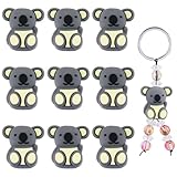 WEWAYSMILE 10Pcs 3D Silicone Focal Beads for Pens Cute Animal Silicone Focal Beads for DIY Keychains Bracelet Necklace Pens Lanyard Making（Koala）