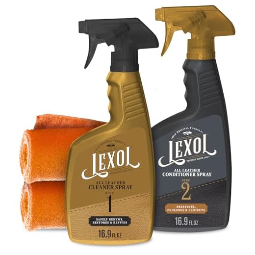 Lexol Trigger Spray Cleaner and Conditioner Kit with 2 Applicators (4 Items) - Foaming Car Leather Cleaner and Conditioner Kit