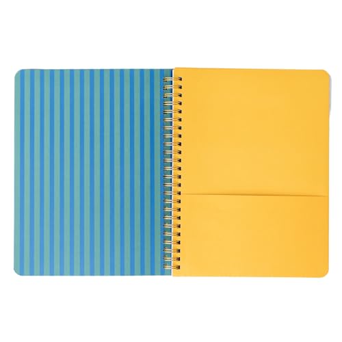 Image of ban.do Small Floral Spiral Notebook, Tulips | 8.5 inch x 6.75 inch Mini Rough Draft Journal with 160 College Ruled Perforated Pages, Pocket, Rounded Corners, and Colorful Cover