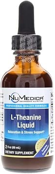 NuMedica L-Theanine Liquid Natural Lemon Flavor - 2 fl. oz 60 ml. includes Chamomile.