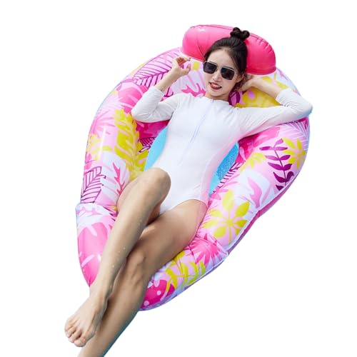 Balsa de piscina – Flotadores inflables para adultos para piscina – Colchoneta de natación para agua al aire libre, fiesta de río, bronceado, patio, playa, lago