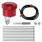 Motorrad-Kettenöler, Kettenschmiergerät, Motorrad-Schmiersystem passend für Honda, Yamaha, Suzuki, Kawasaki (Rot)
