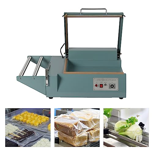 L-Type Wrap Sealing Machine 1000W 110V L-Bar Sealer Cutter Packing Machine Commercial Heat Shrink Wrap Sealing Machine,POF Folding Film Sealer 0-3s Time Adjustable for Retail,Industrial Sealing