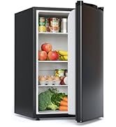 COWSAR Dorm Fridge without Freezer, 4.4 Cu.Ft Single Reversible Door Office Refrigerator with Adj...