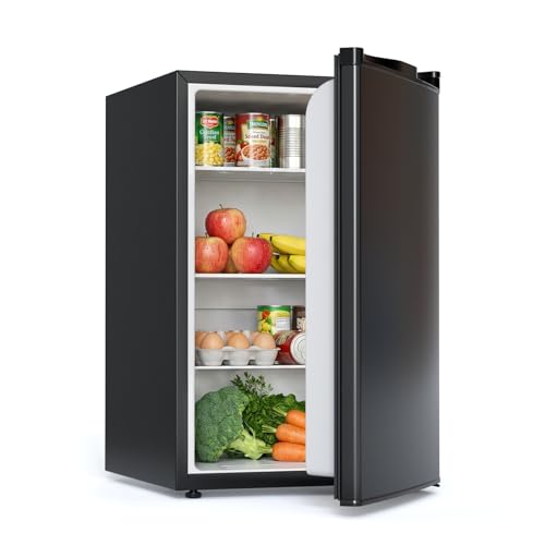 COWSAR Dorm Fridge without Freezer, 4.4 Cu.Ft Single Reversible Door Office Refrigerator with...