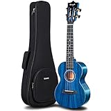 Enya EUT-MAD ウクレレテナーサイズ・マホガニー・オール単板・初心者と中上級者向け・チタン弦・ 綿の防水ケース付属・検品後発送で安心（ブルー）