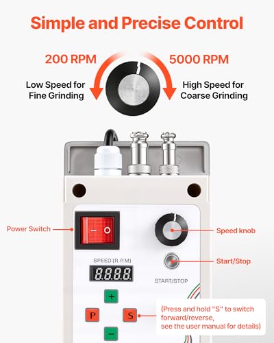 Image of VEVOR Belt Grinder Sander with VFD, 30 x 1-Inch Variable Speed Belt Polisher, 550W Polishing Grinding Machine with 2 Grinding Modes & 3PCS Sanding Belts for Metalworking, Knife Making