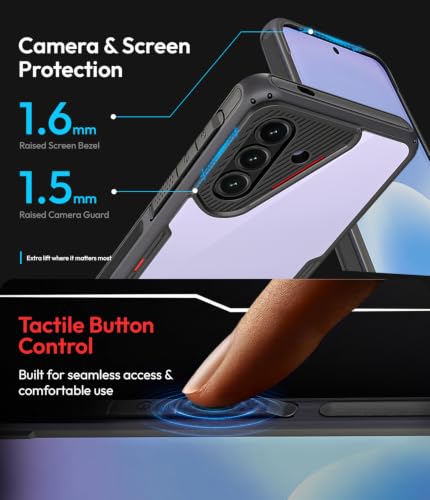 Image of KAPAVER iON-X Back Cover Case Compatible with Samsung Galaxy A57 5G (TPU + Poly Carbonate | Smoke Black)