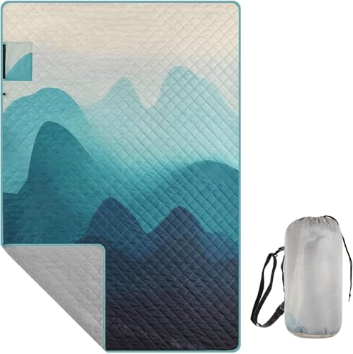 TOMSHOO - TOMSHOO Camping Blanket, Puffy Printed Lightweight Outdoor Blanket Packable Travel Ultra Warm Quilt for Travel, Hiking, Stadium, 79.9" x 55.1" - -35%