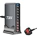 Wowfast 730W USB C Charger Block - 10 in 1 Multi Port USB C Fast Charging Station, Max 140W PD 3.1 Laptop Charger Hub (6 USBC & 4 USB‑A) for MacBook, iPad, Galaxy, iPh0ne 17/16/15 Pro etc