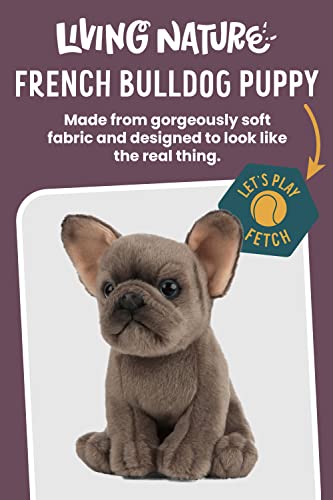 Living Nature French Bulldog Puppy, Realistic Soft Cuddly Dog Toy, Naturli Eco-Friendly Plush, 16Cm #TOP1