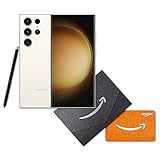 SAMSUNG Galaxy S23 Ultra Cell Phone + $100 Amazon Gift Card Bundle, Factory Unlocked Android Smartphone, 256GB Storage, 200MP Camera, Night Mode, S Pen, Long Battery Life, US Version, 2023, Beige