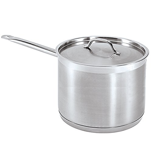 Update International (SSP-4) 4 1/2 Qt Induction Ready Stainless Steel Sauce Pan w/Cover