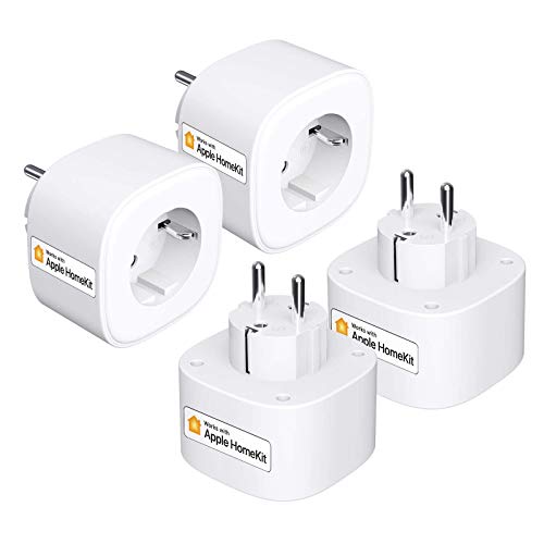 HomeKit WLAN Steckdose, Refoss Smart Plug, kompatibel mit Siri, Alexa, Google Assistant, Sprachsteuerung und Zeitplan, 2,4GHz, 16A, 4PCS