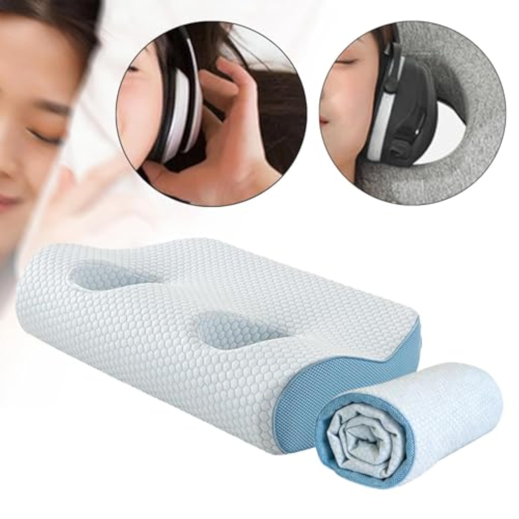 Ear Pillow with Holes, Comfortable Replacement Pillowcase