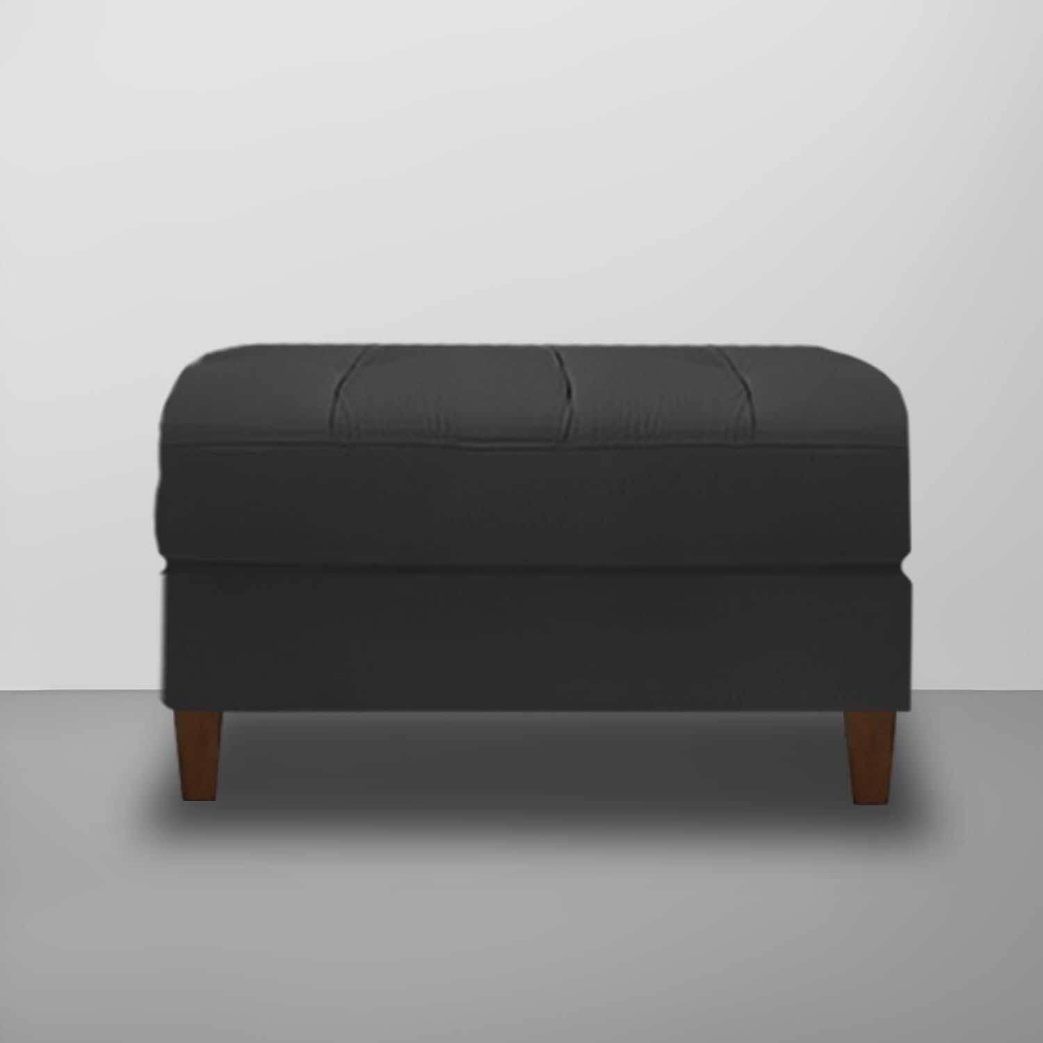 GRAPEWOOD Lezra RHS 4 Seater L Shape Sofa Set with Center Table for Living Room (Black Fabric) Premium Fabric Sofa 1