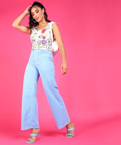 Image of POPWINGS Casual Crush Design Sweetheart Neck Sleeveless Tops for Women || Stylish Western Tops for Women || Summer Women Top