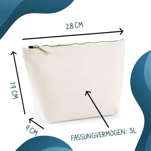 Kosmetiktasche Lotte Glück haben – Schminktäschchen Make-up Kulturtasche aus Baumwolle – Geschenk Muttertag Geburtstag Schwester Weihnachten Patentante