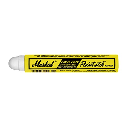 Markal 82720 Fast Dry Paintstik Solid Paint Marker, Dries in 5 Minutes, White (Pack of 12)