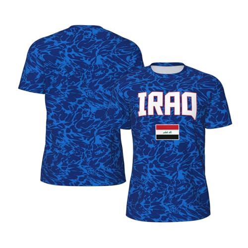 DABOYOZHZH Iraq Flag Cool Iraqans (126) Sports Jersey Mesh T-Shirt 3D Print for Running Cycling Soccer Tennis Fitness Climbing Shirts