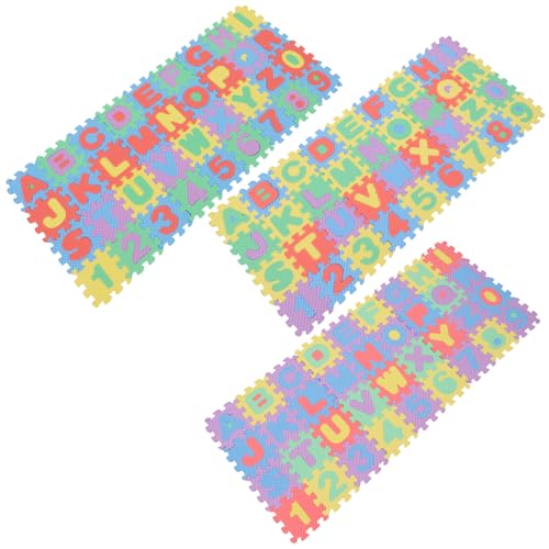 Hemobllo 6 Juegos Alfombra Puzzle Interconectable Suelo EVA Números Letras Tapete Seguro para Gateo y Área de Infantil
