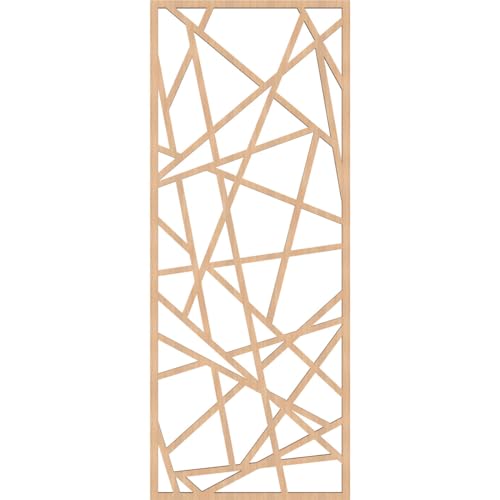 Image of Conway Decorative Pierced Fretwork Wood Wall Panels, 15 3 /8 inchW x 39 3 /8 inchH x 3 /8 inchT, Hickory