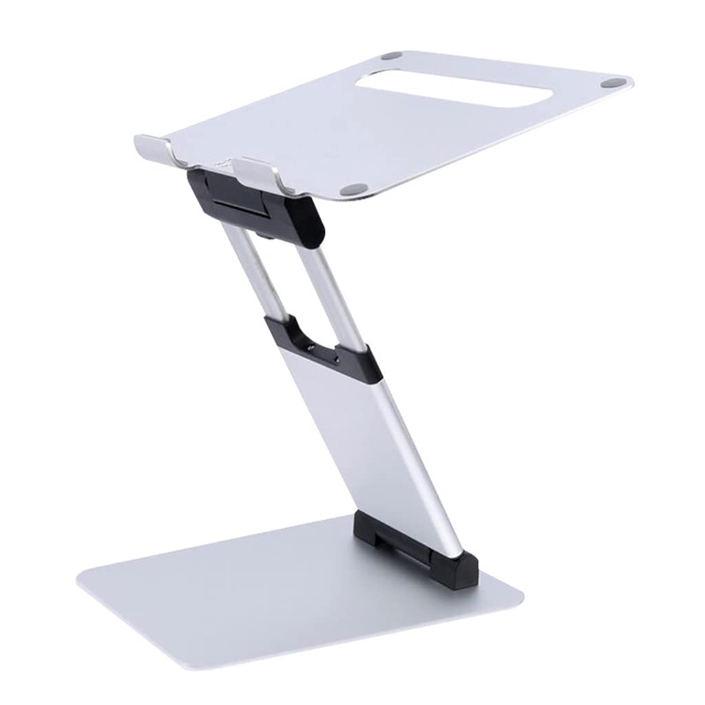 Supporto per notebook in alluminio per computer portatile da 11 a 17 pollici, colore argento/grigio, supporto regolabile