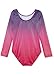 DAXIANG Long Sleeve Gymnastics Leotards for Girls Tumbling Clothes Pink Purple 3-4 Years