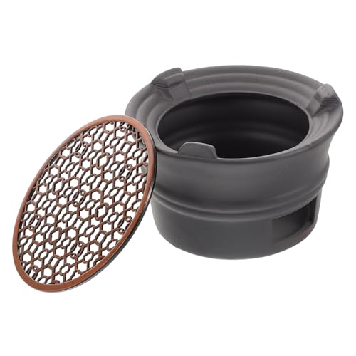 Hemobllo Tea Warmer for Teapot Japanese Style Candle Heater Tea Light Stand Pottery Base Safe Quick Heating